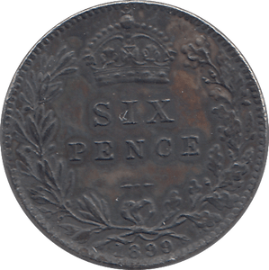 1899 SIXPENCE ( GVF ) 1 - SIXPENCE - Cambridgeshire Coins