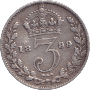 1899 THREEPENCE ( FINE ) - Threepence - Cambridgeshire Coins