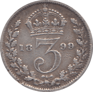 1899 THREEPENCE ( FINE ) - THREEPENCE - Cambridgeshire Coins