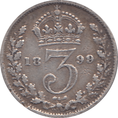 1899 THREEPENCE ( FINE ) - THREEPENCE - Cambridgeshire Coins
