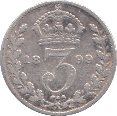 1899 THREEPENCE ( FINE ) - THREEPENCE - Cambridgeshire Coins