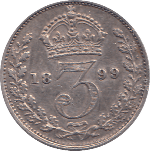 1899 THREEPENCE ( GVF ) - WORLD COINS - Cambridgeshire Coins