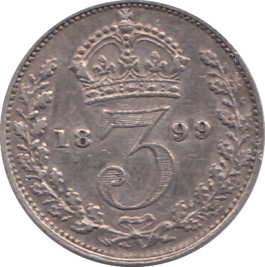 1899 THREEPENCE ( GVF ) - WORLD COINS - Cambridgeshire Coins