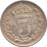 1899 THREEPENCE ( UNC ) - THREEPENCE - Cambridgeshire Coins