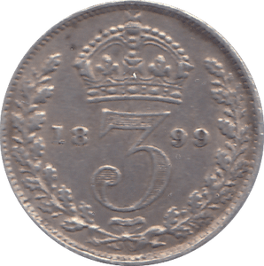 1899 THREEPENCE ( VF ) - THREEPENCE - Cambridgeshire Coins