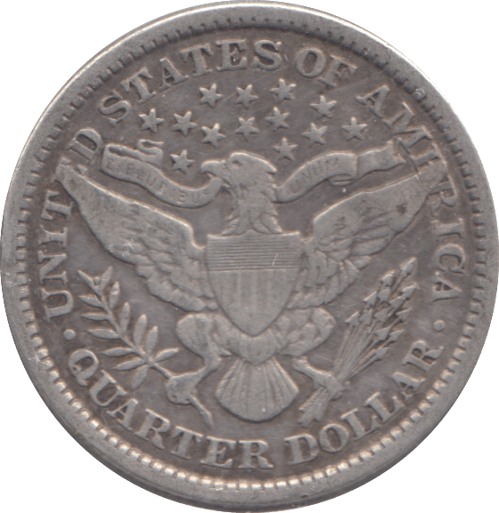1899 USA QUARTER DOLLAR - SILVER WORLD COINS - Cambridgeshire Coins