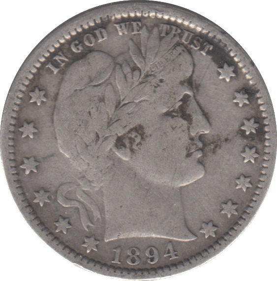 1899 USA QUARTER DOLLAR - SILVER WORLD COINS - Cambridgeshire Coins