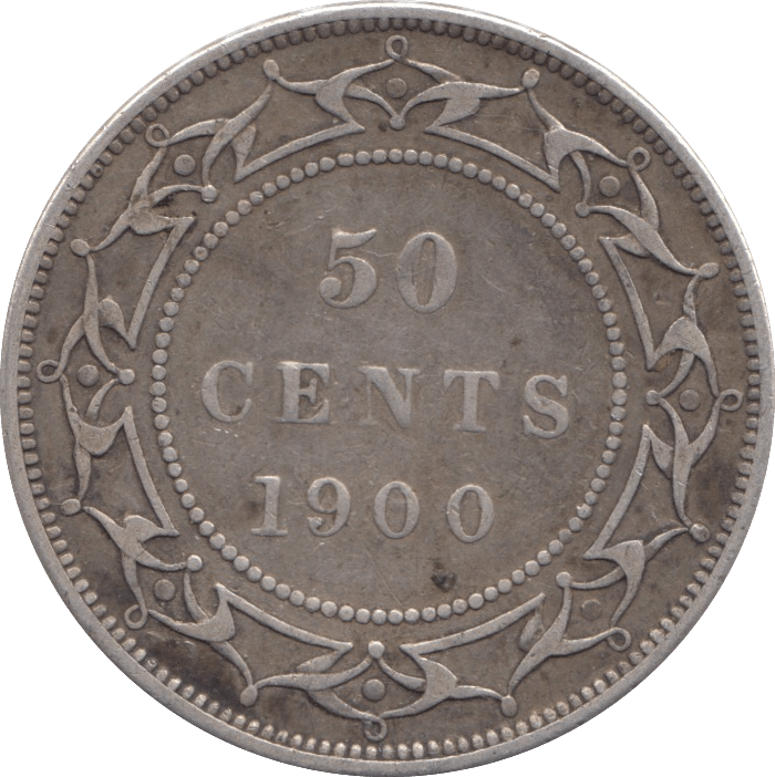 1900 50 CENTS NEWFOUNDLAND - SILVER WORLD COINS - Cambridgeshire Coins