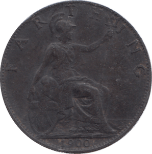 1900 FARTHING ( AUNC ) - FARTHING - Cambridgeshire Coins