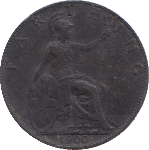 1900 FARTHING ( AUNC ) - FARTHING - Cambridgeshire Coins