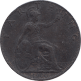 1900 FARTHING ( AUNC ) - FARTHING - Cambridgeshire Coins