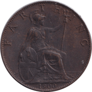 1900 FARTHING ( EF ) - FARTHING - Cambridgeshire Coins