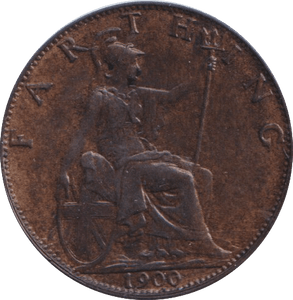 1900 FARTHING ( EF ) - FARTHING - Cambridgeshire Coins