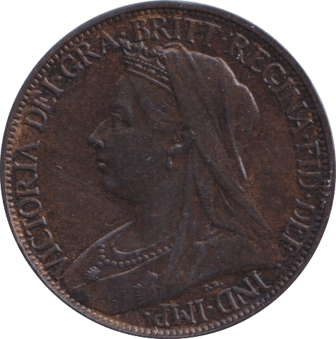 1900 FARTHING ( EF ) - FARTHING - Cambridgeshire Coins