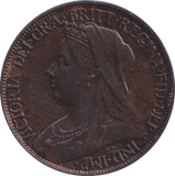 1900 FARTHING ( EF ) - FARTHING - Cambridgeshire Coins