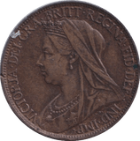 1900 FARTHING ( EF ) - FARTHING - Cambridgeshire Coins