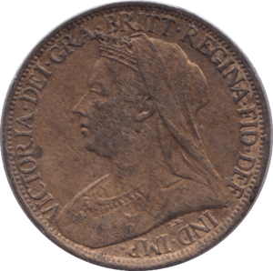 1900 FARTHING ( EF ) - Farthing - Cambridgeshire Coins