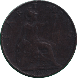 1900 FARTHING ( FINE ) - FARTHING - Cambridgeshire Coins