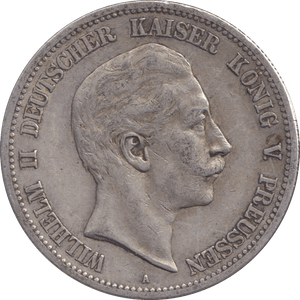 1900 FIVE MARK BERLIN A - SILVER WORLD COINS - Cambridgeshire Coins