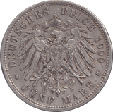 1900 FIVE MARK BERLIN A - SILVER WORLD COINS - Cambridgeshire Coins