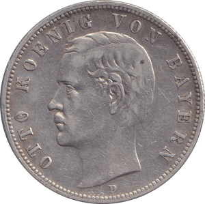 1900 FIVE MARK MUNICH D - SILVER WORLD COINS - Cambridgeshire Coins