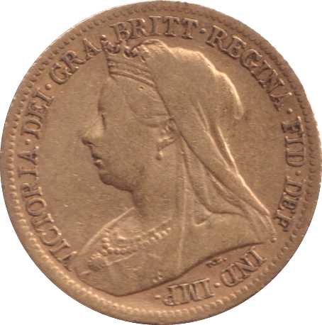 1900 GOLD HALF SOVEREIGN ( VF ) - HALF SOVEREIGN - Cambridgeshire Coins