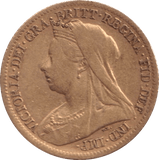 1900 GOLD HALF SOVEREIGN ( VF ) - HALF SOVEREIGN - Cambridgeshire Coins