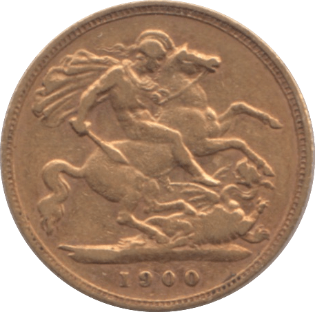 1900 HALF SOVEREIGN ( VF ) - HALF SOVEREIGN - Cambridgeshire Coins