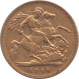 1900 HALF SOVEREIGN ( VF ) - HALF SOVEREIGN - Cambridgeshire Coins
