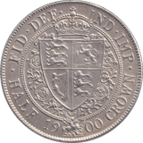 1900 HALFCROWN ( AUNC ) - HALFCROWN - Cambridgeshire Coins
