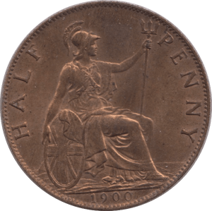 1900 HALFPENNY ( AUNC ) - Halfpenny - Cambridgeshire Coins