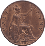 1900 HALFPENNY ( UNC ) - HALFPENNY - Cambridgeshire Coins