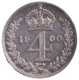 1900 MAUNDY FOURPENCE ( UNC ) - MAUNDY FOURPENCE - Cambridgeshire Coins
