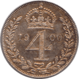 1900 MAUNDY FOURPENCE ( UNC ) - MAUNDY FOURPENCE - Cambridgeshire Coins