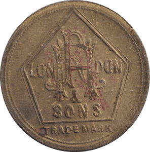 1900 ONE SHILLING TOKEN R.H AND SONS LONDON - OTHER TOKENS - Cambridgeshire Coins