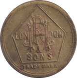 1900 ONE SHILLING TOKEN R.H AND SONS LONDON - OTHER TOKENS - Cambridgeshire Coins