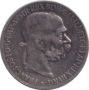 1900 SILVER 5 CORONA AUSTRIA - SILVER WORLD COINS - Cambridgeshire Coins