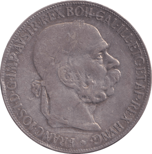 1900 SILVER 5 CORONA AUSTRIA - SILVER WORLD COINS - Cambridgeshire Coins