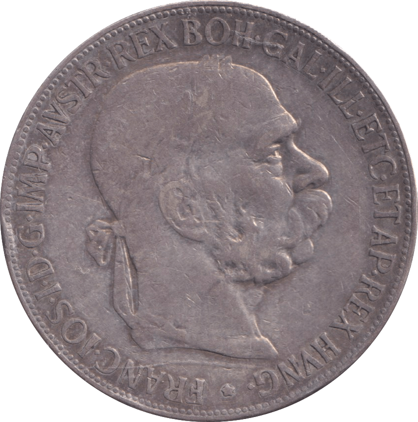 1900 SILVER 5 CORONA AUSTRIA - SILVER WORLD COINS - Cambridgeshire Coins