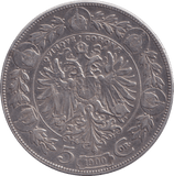 1900 SILVER 5 CORONA AUSTRIA - SILVER WORLD COINS - Cambridgeshire Coins