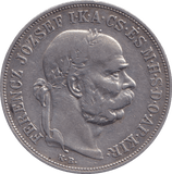 1900 SILVER 5 KORONA AUSTRIA - SILVER WORLD COINS - Cambridgeshire Coins