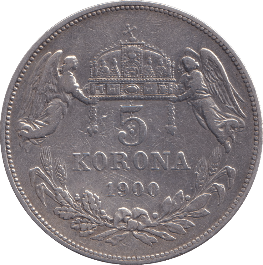 1900 SILVER 5 KORONA AUSTRIA - SILVER WORLD COINS - Cambridgeshire Coins