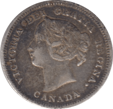 1900 SILVER FIVE CENTS CANADA - SILVER WORLD COINS - Cambridgeshire Coins