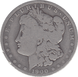1900 SILVER MORGAN DOLLAR USA - SILVER WORLD COINS - Cambridgeshire Coins