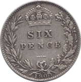 1900 SIXPENCE ( FINE ) - SIXPENCE - Cambridgeshire Coins