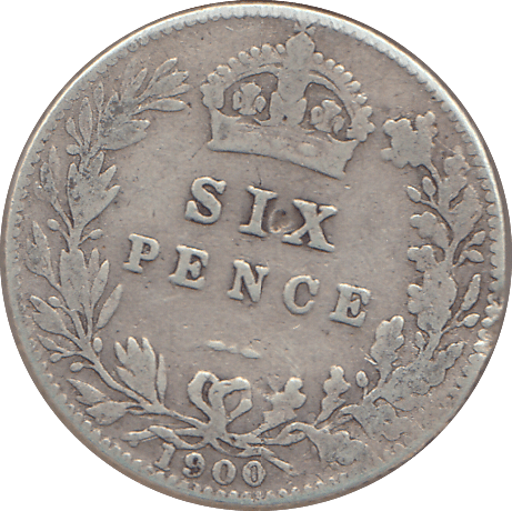 1900 SIXPENCE ( NF ) - SIXPENCE - Cambridgeshire Coins