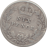 1900 SIXPENCE ( NF ) - SIXPENCE - Cambridgeshire Coins