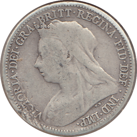1900 SIXPENCE ( NF ) - SIXPENCE - Cambridgeshire Coins