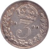 1900 THREEPENCE ( AUNC ) - Threepence - Cambridgeshire Coins