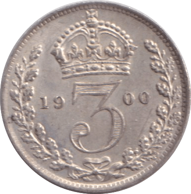 1900 THREEPENCE ( AUNC ) - WORLD COINS - Cambridgeshire Coins